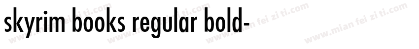 skyrim books regular bold字体转换